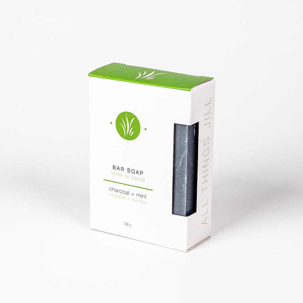 竹炭＋薄荷 手工皂 正面產品圖