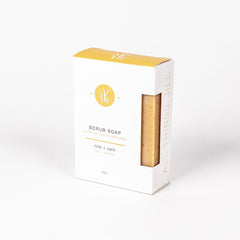 牛奶＋燕麥 磨砂手工皂 正面產品圖