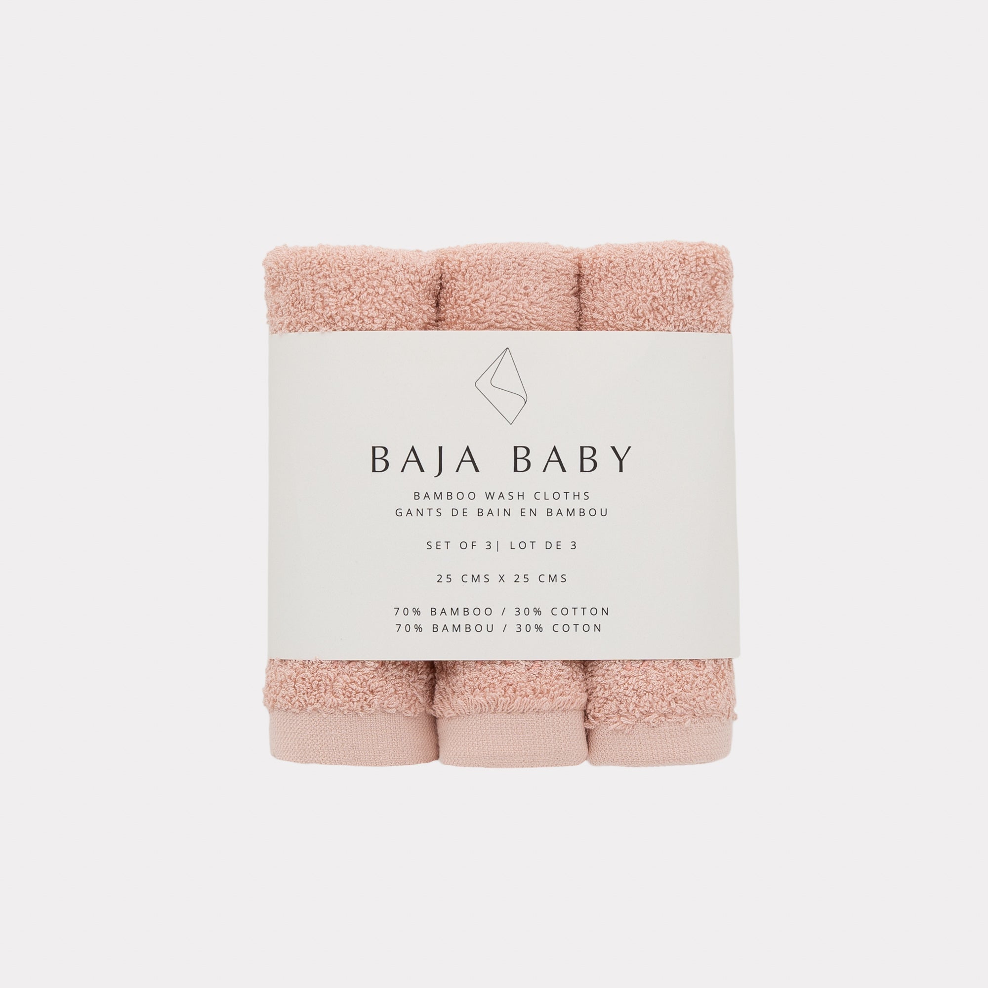 Baja Baby 竹棉洗面巾 3件裝｜主產品圖片