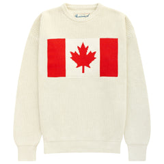 Province of Canada 加拿大國旗米白色純棉針織毛衣（男女同款）｜產品主圖