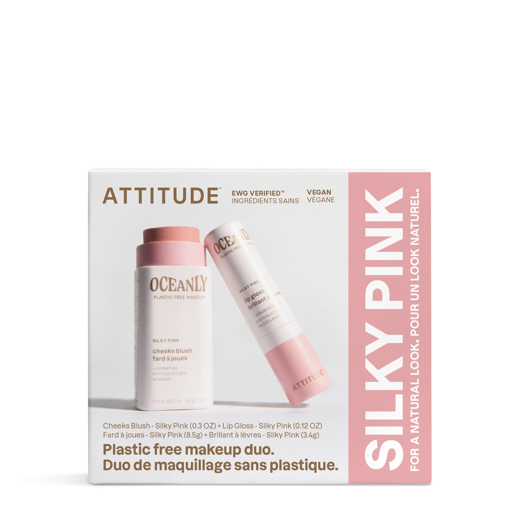 ATTITUDE 胭脂 & 唇彩｜雙件裝 Silky Pink 主產品圖