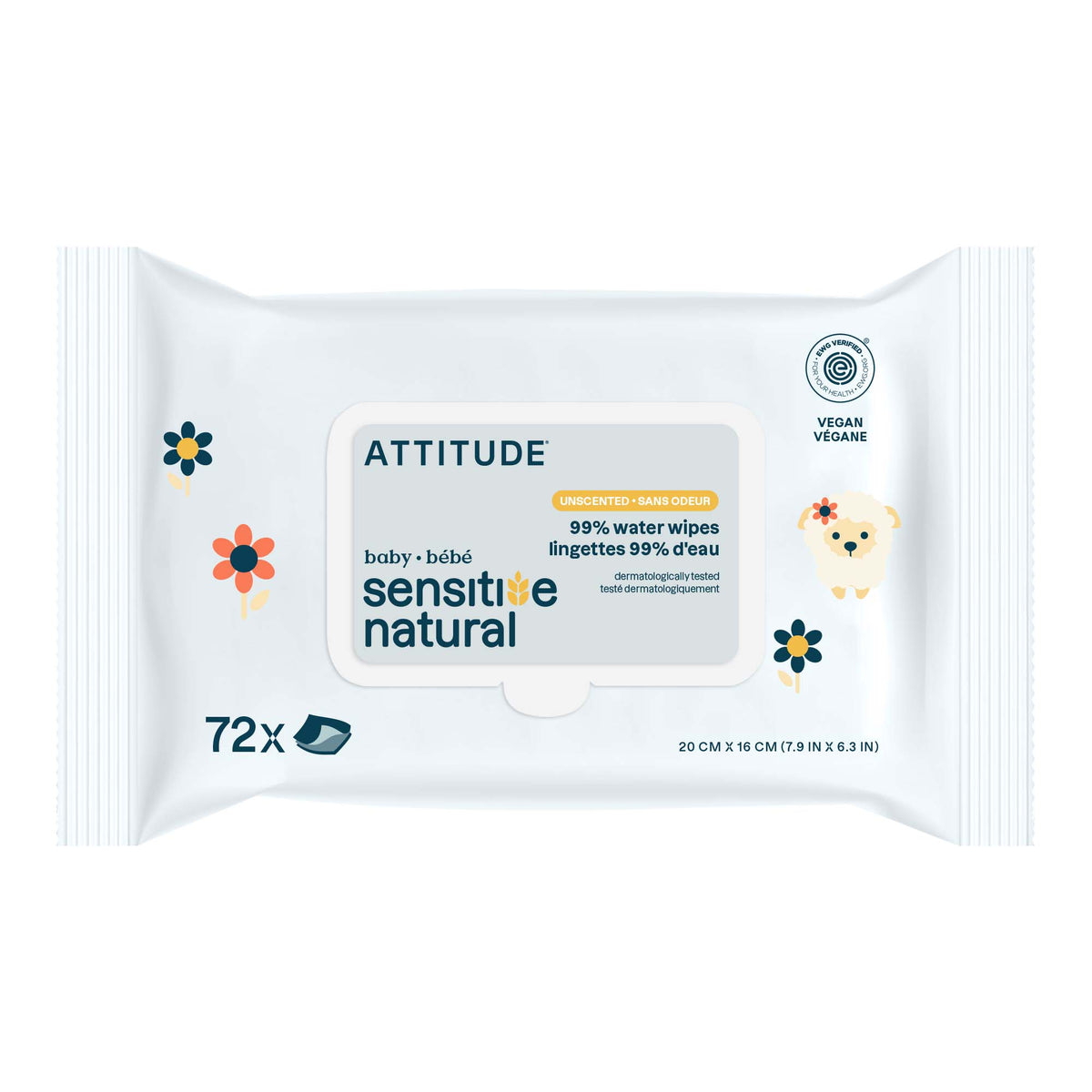 ATTITUDE 嬰兒濕紙巾｜敏感肌 主產品圖