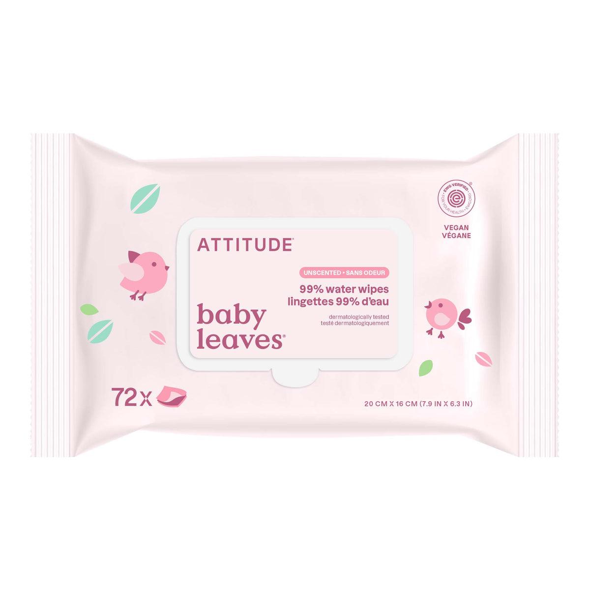 ATTITUDE 嬰兒濕紙巾｜99% Water 主產品圖
