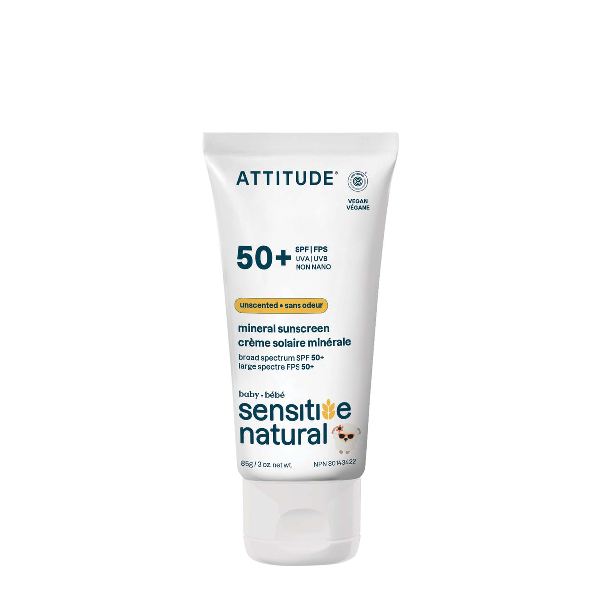 ATTITUDE Baby 礦物 Sunscreen｜SPF 50 敏感肌 主產品圖