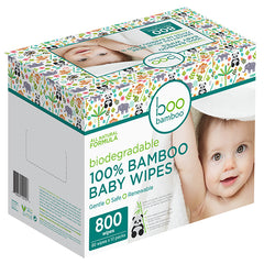 Hush Brands Baby Boo 竹纖維 Biodegradable 100% 竹纖維 嬰兒濕紙巾 Value Box｜800ct 主產品圖