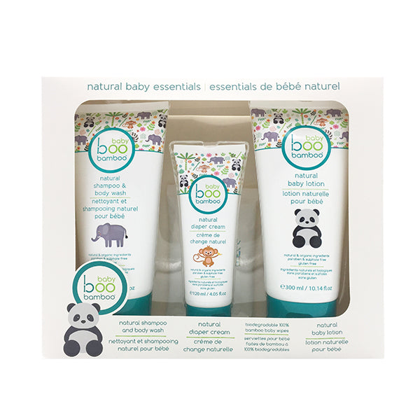 Hush Brands Baby Boo 竹纖維 天然 Essentials 禮盒套裝｜4pc set 主產品圖