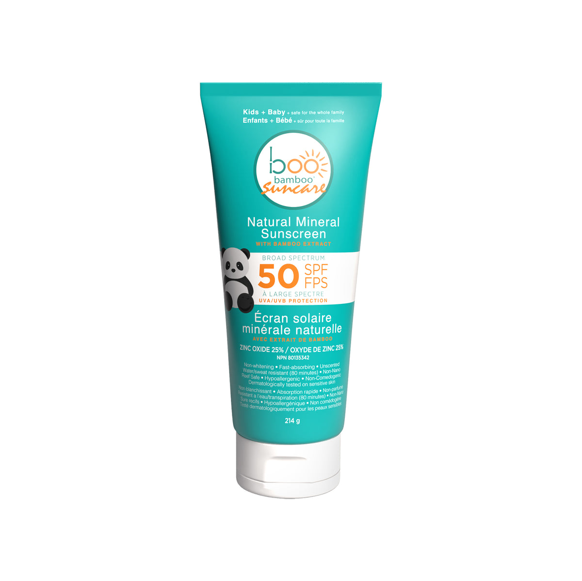 Hush Brands NEW｜BOO 竹纖維 SPF 50 天然 礦物 防曬霜 (214 G) 主產品圖