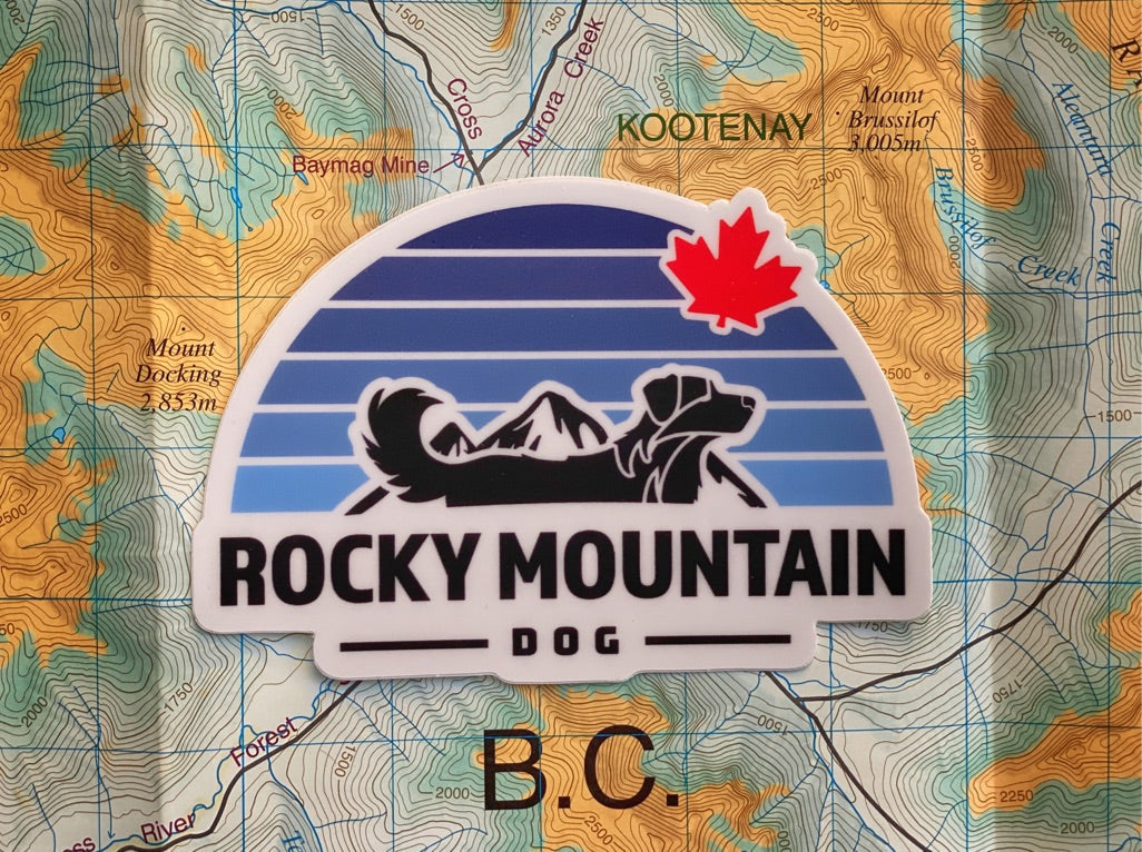 Rocky Mountain Dog RMD Blue Sunrise Die Cut 貼紙 產品細節圖 2