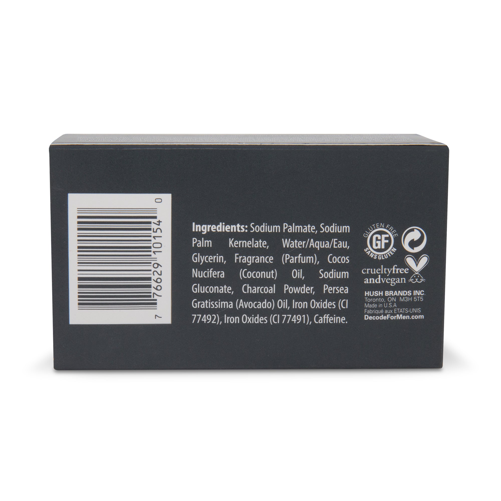 Hush Brands Decode Personal Care For Men Lemongrass Sandalwood 竹纖維 Charcoal 潔膚皂｜148g 產品細節圖 2