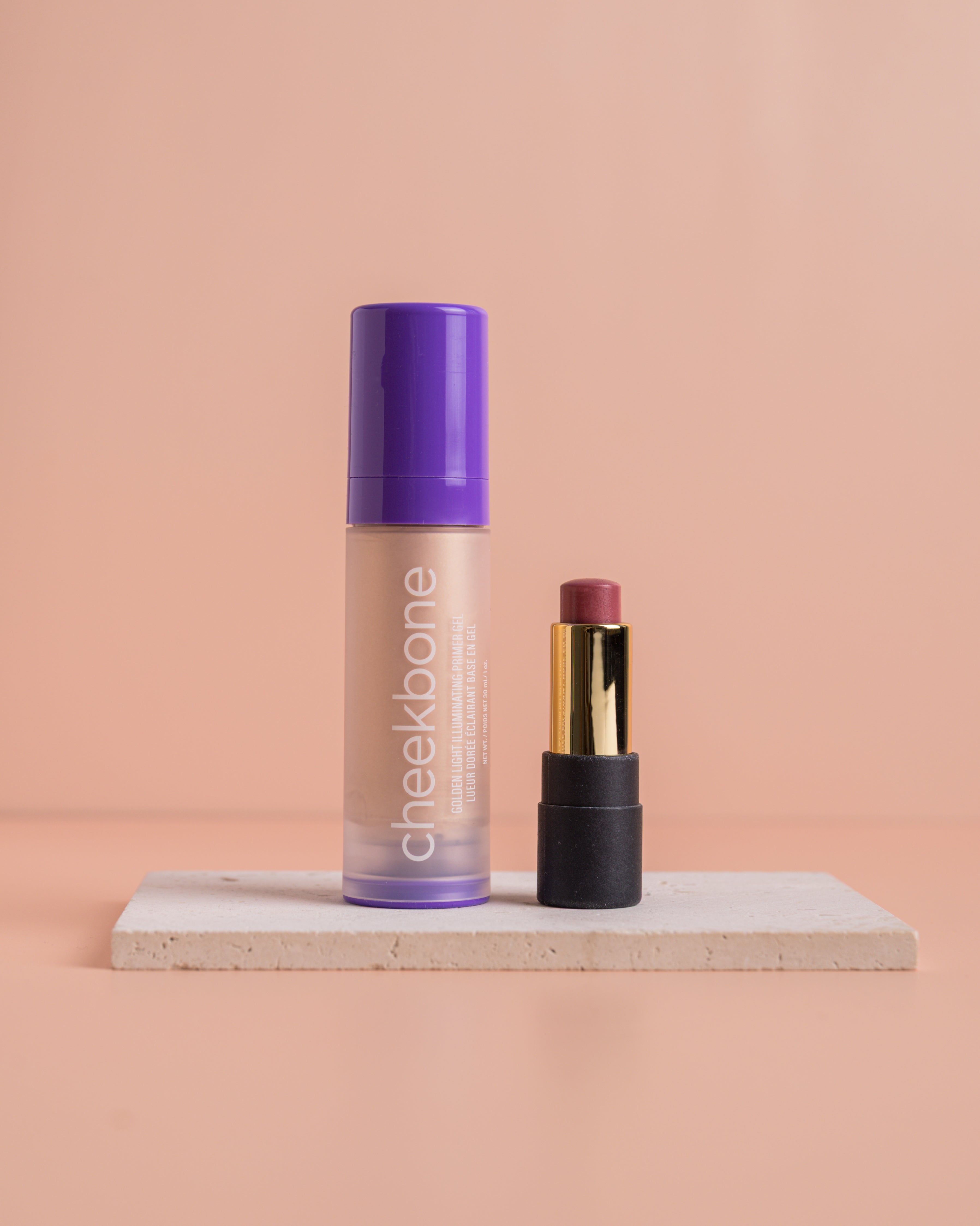 Cheekbone Beauty Illuminating Primer Gel & Hydrating 潤唇膏 Set｜Dewy 兩件套裝 in Golden Light 產品細節圖 2