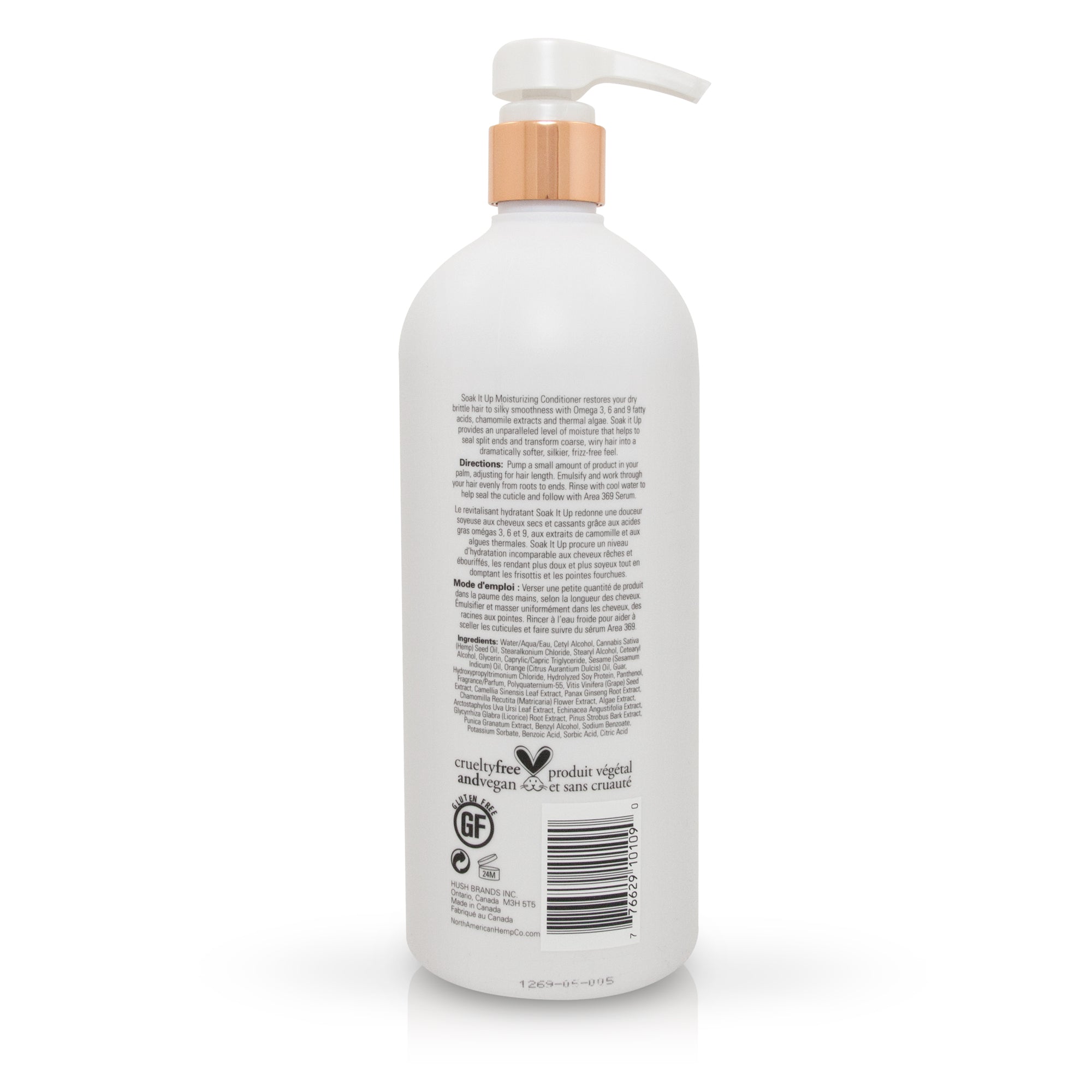 Hush Brands North American Hemp Co. Soak It Up｜保濕 護髮素｜1L 產品細節圖 2