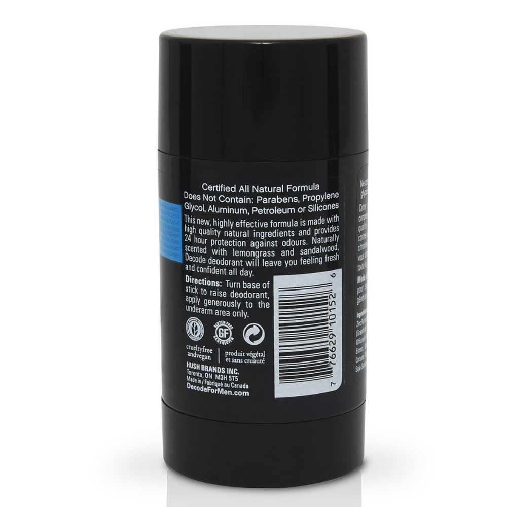 Hush Brands Decode Personal Care For Men Lemongrass Sandalwood 體香膏｜85g 產品細節圖 2