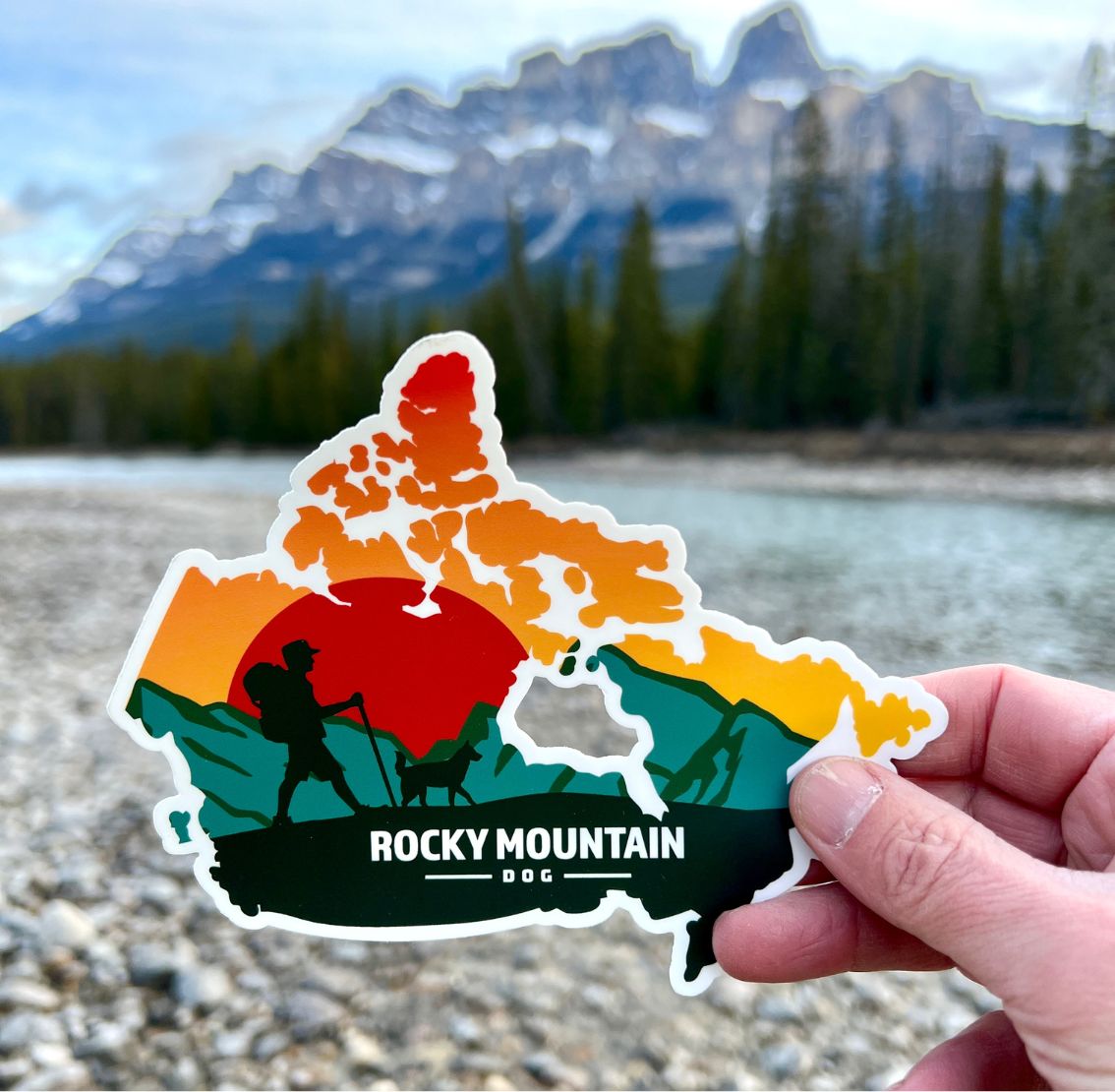 Rocky Mountain Dog Canada Map 貼紙 產品細節圖 2