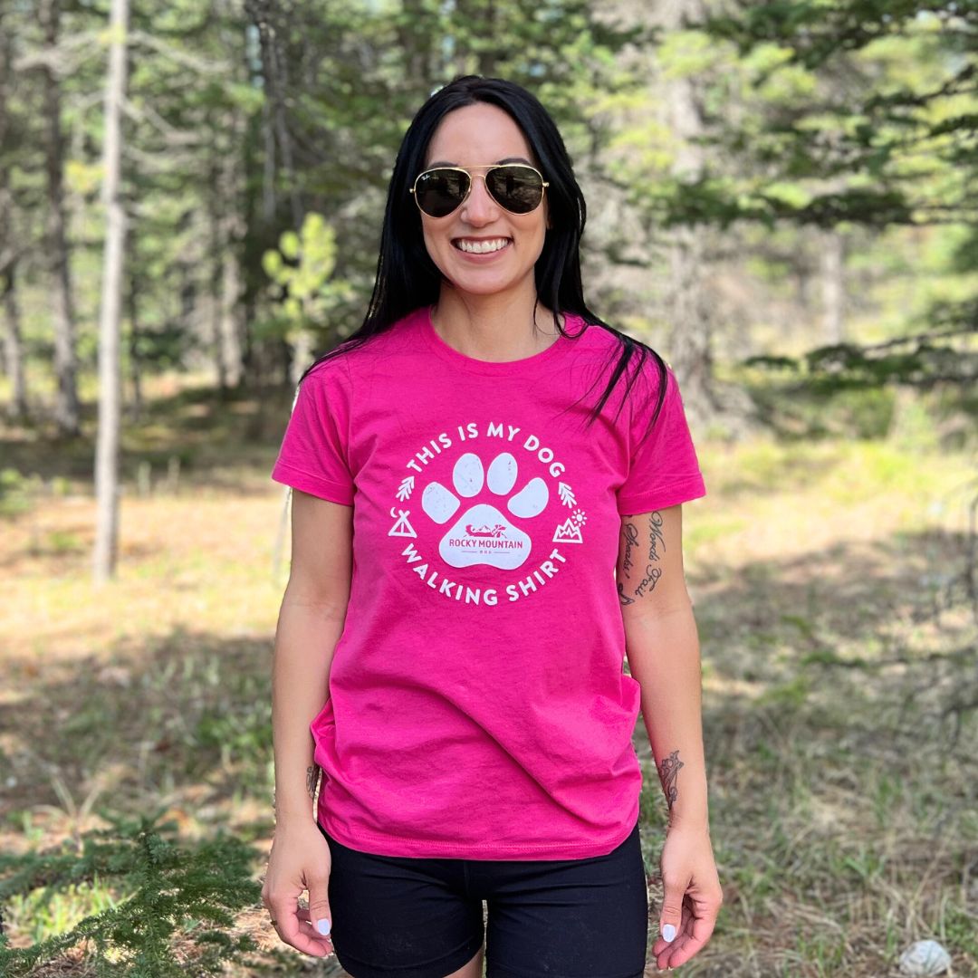Rocky Mountain Dog Pink Women's Dog Walking T｜Shirt 狗狗用品 產品細節圖 2