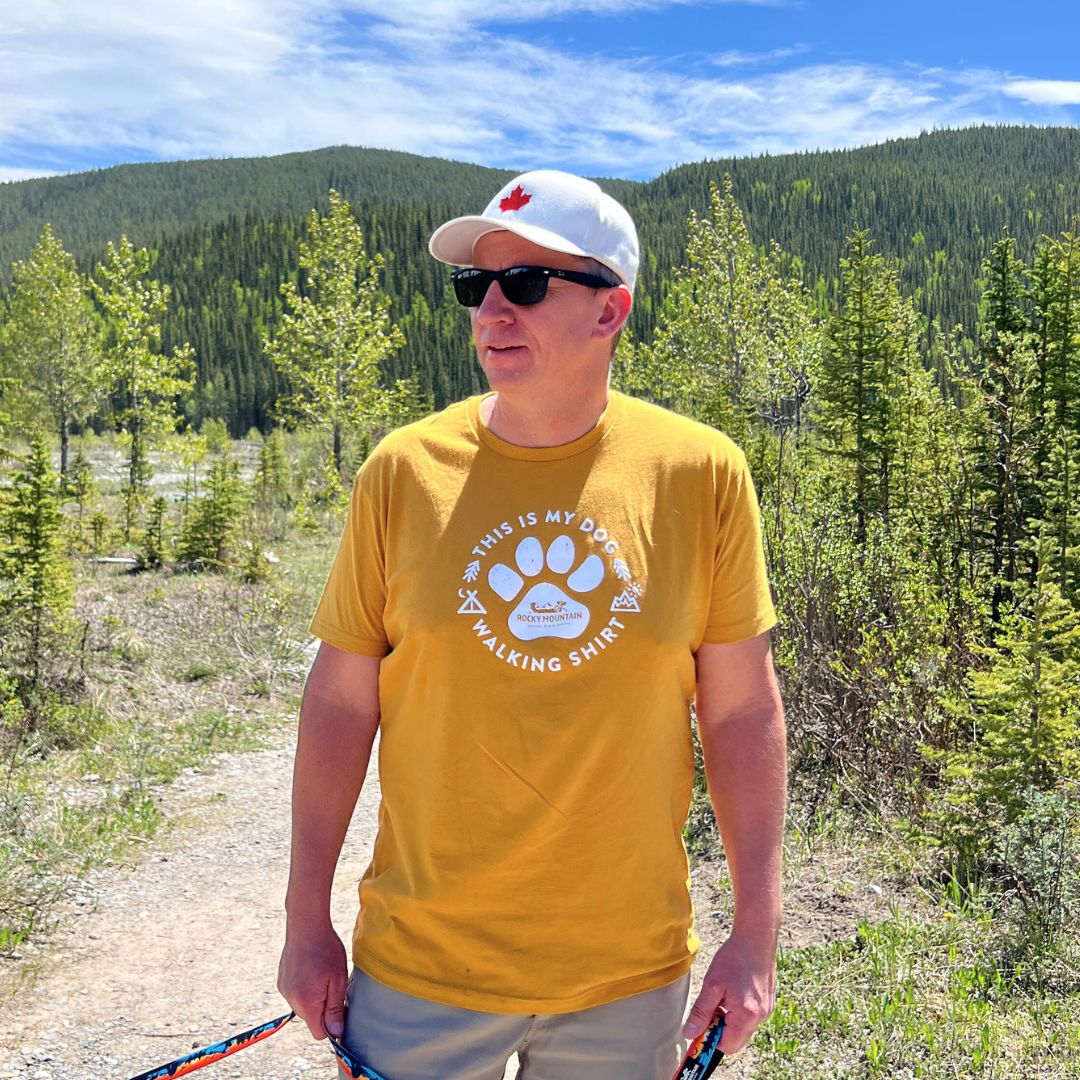 Rocky Mountain Dog Gold Men's Dog Walking T｜Shirt 狗狗用品 產品細節圖 2