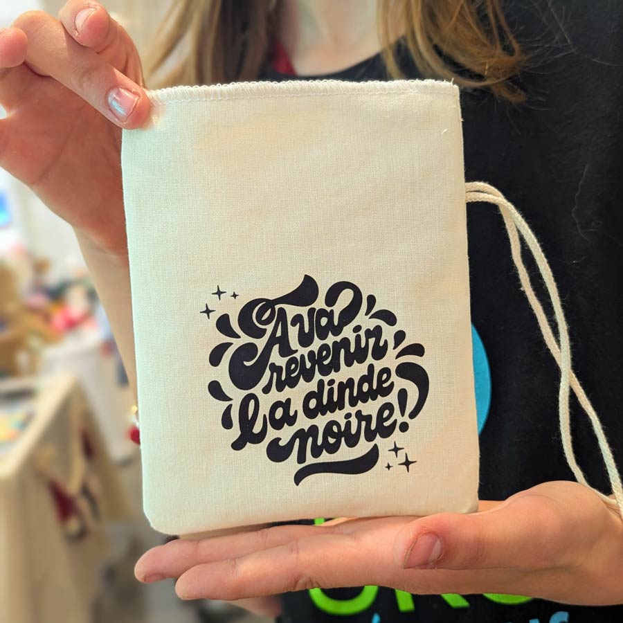 Öko Créations Sacs d’icitte | À Vas Revenir La Dinde Noire! 可重用生活用品 產品細節圖 2