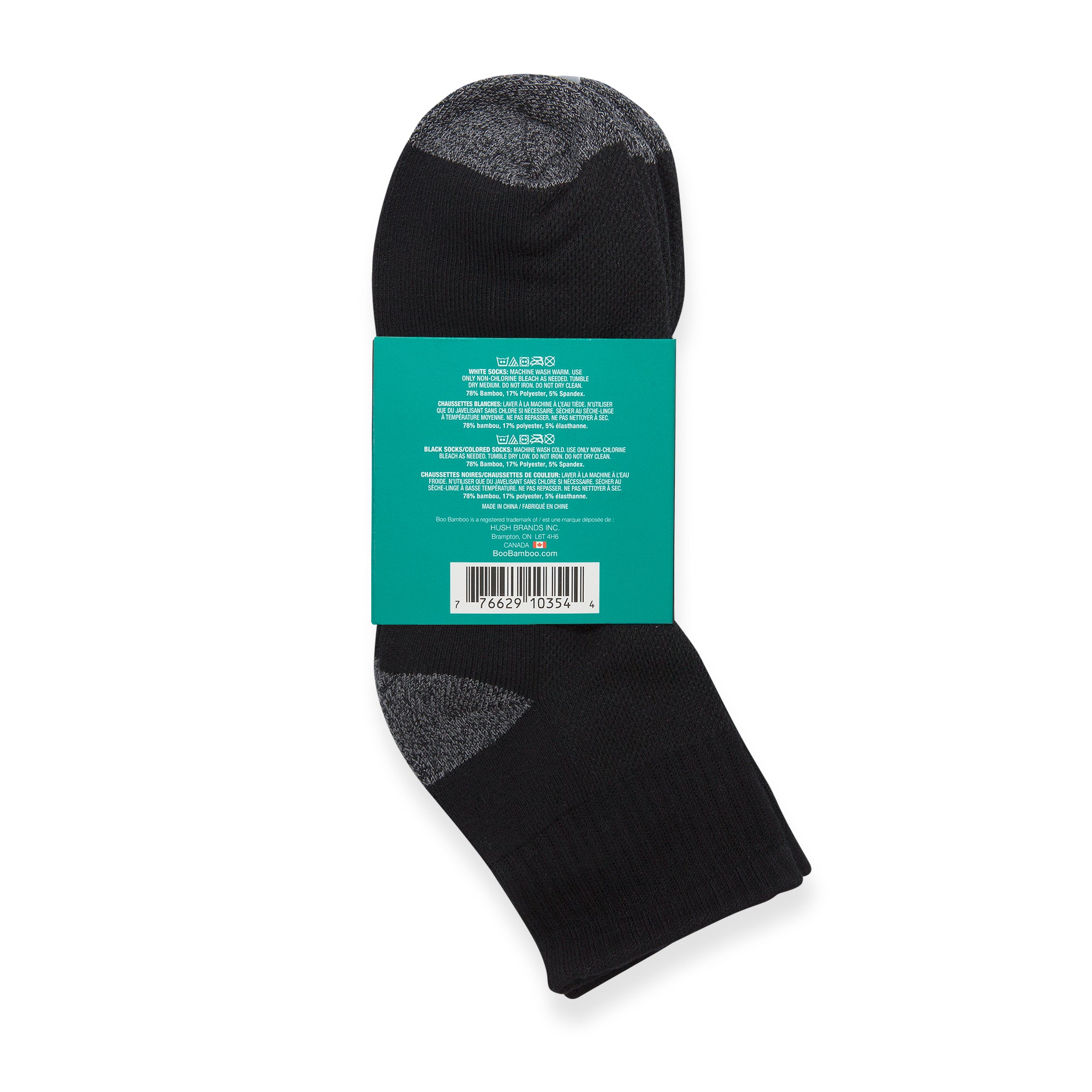 Hush Brands BOO 竹纖維 RAYON & 竹纖維 WOMEN’S 短襪｜BLACK 3PACK 產品細節圖 3