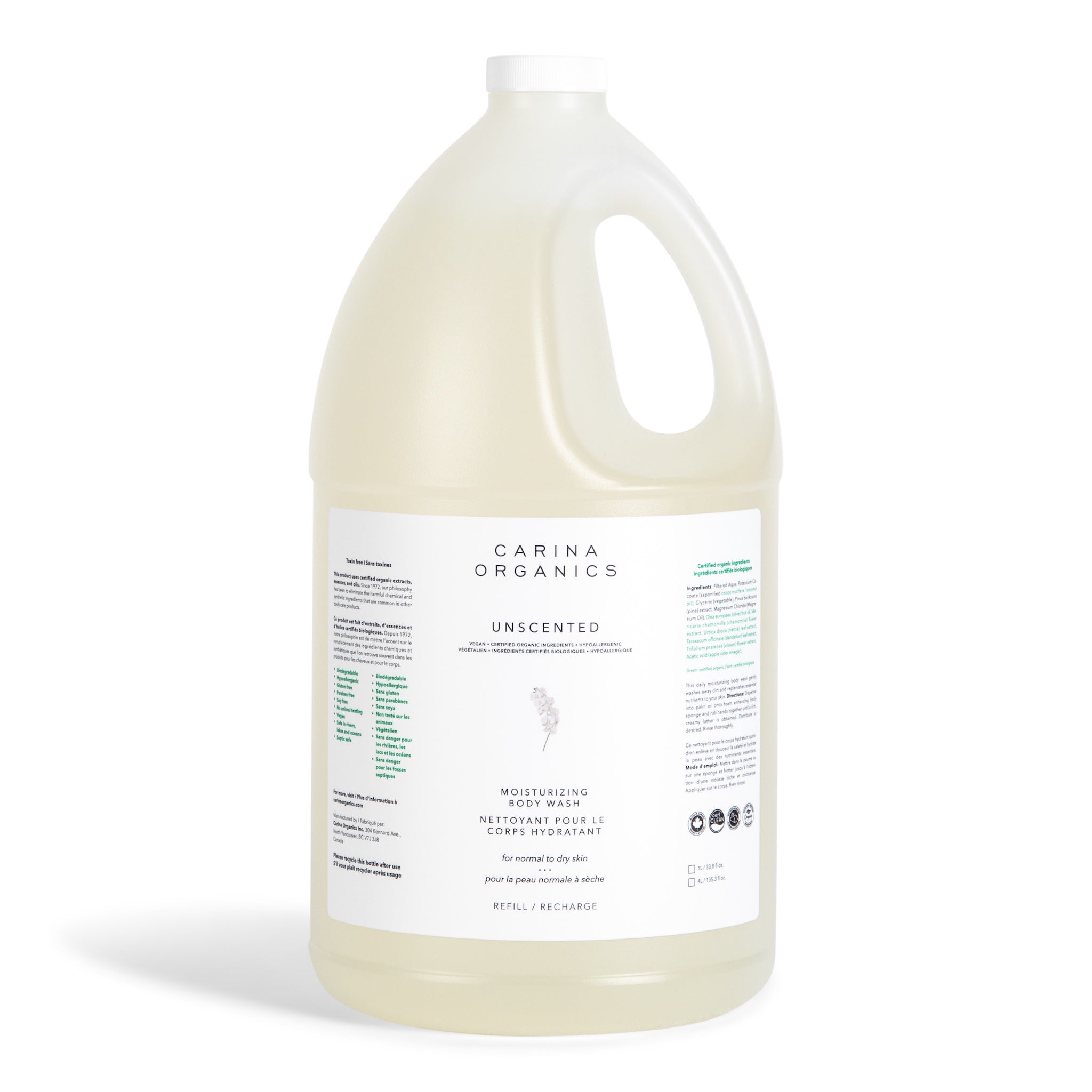 Carina Organics 無香 日常保濕 沐浴露 產品細節圖 3