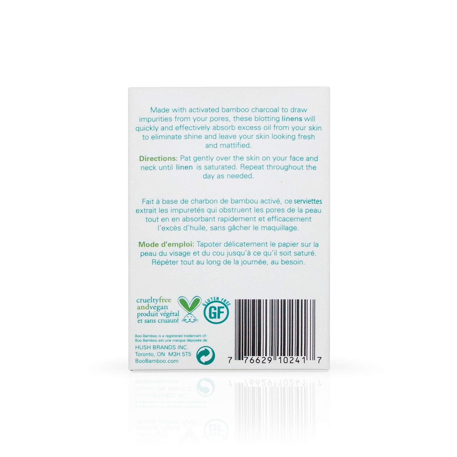 Hush Brands Boo 竹纖維 Mattifying Charcoal Blotting Linens｜50ct 產品細節圖 3