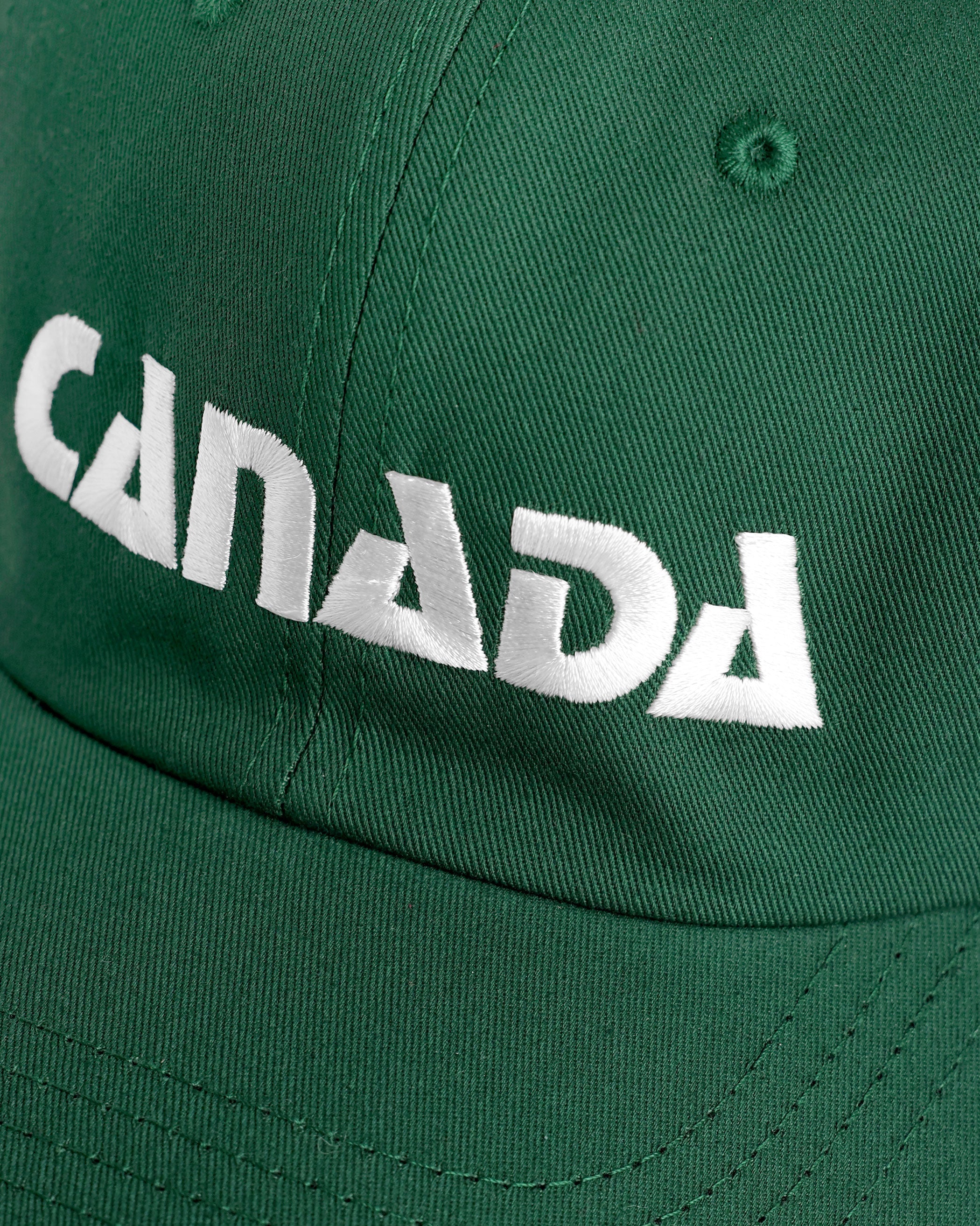 Province of Canada 加拿大字樣森林綠白色刺繡棉質棒球帽｜產品及穿著細節圖 3