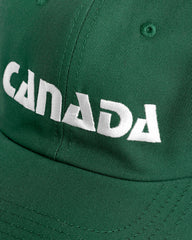 Province of Canada 加拿大字樣森林綠白色刺繡棉質棒球帽｜產品及穿著細節圖 3
