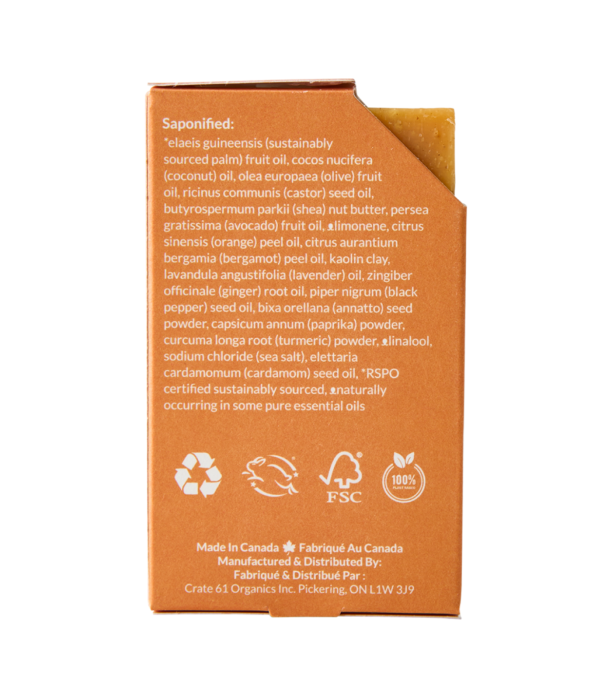 Crate 61 Organics Ginger & Cardamom 手工皂 產品細節圖 7