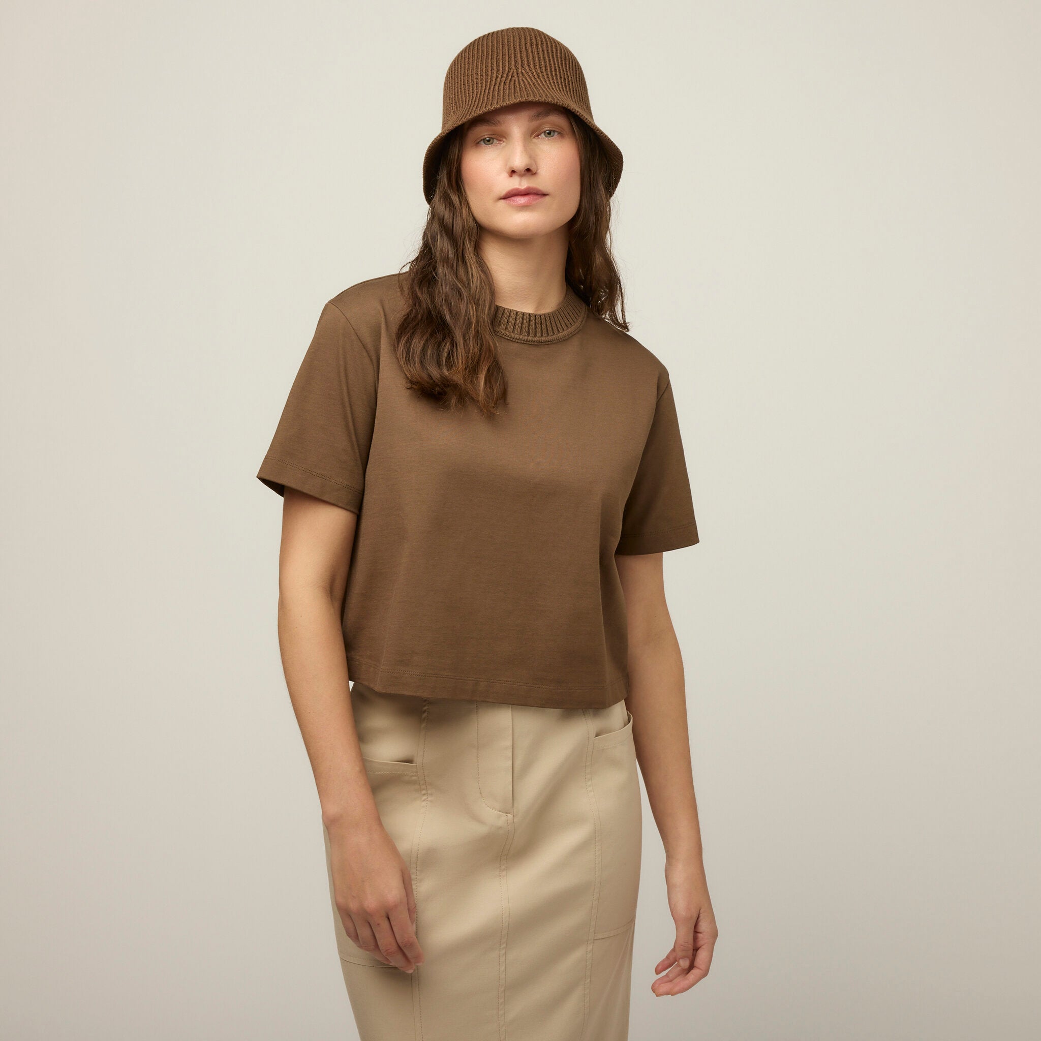 Tilley Rib Neckline Cropped T 恤 產品細節圖 7