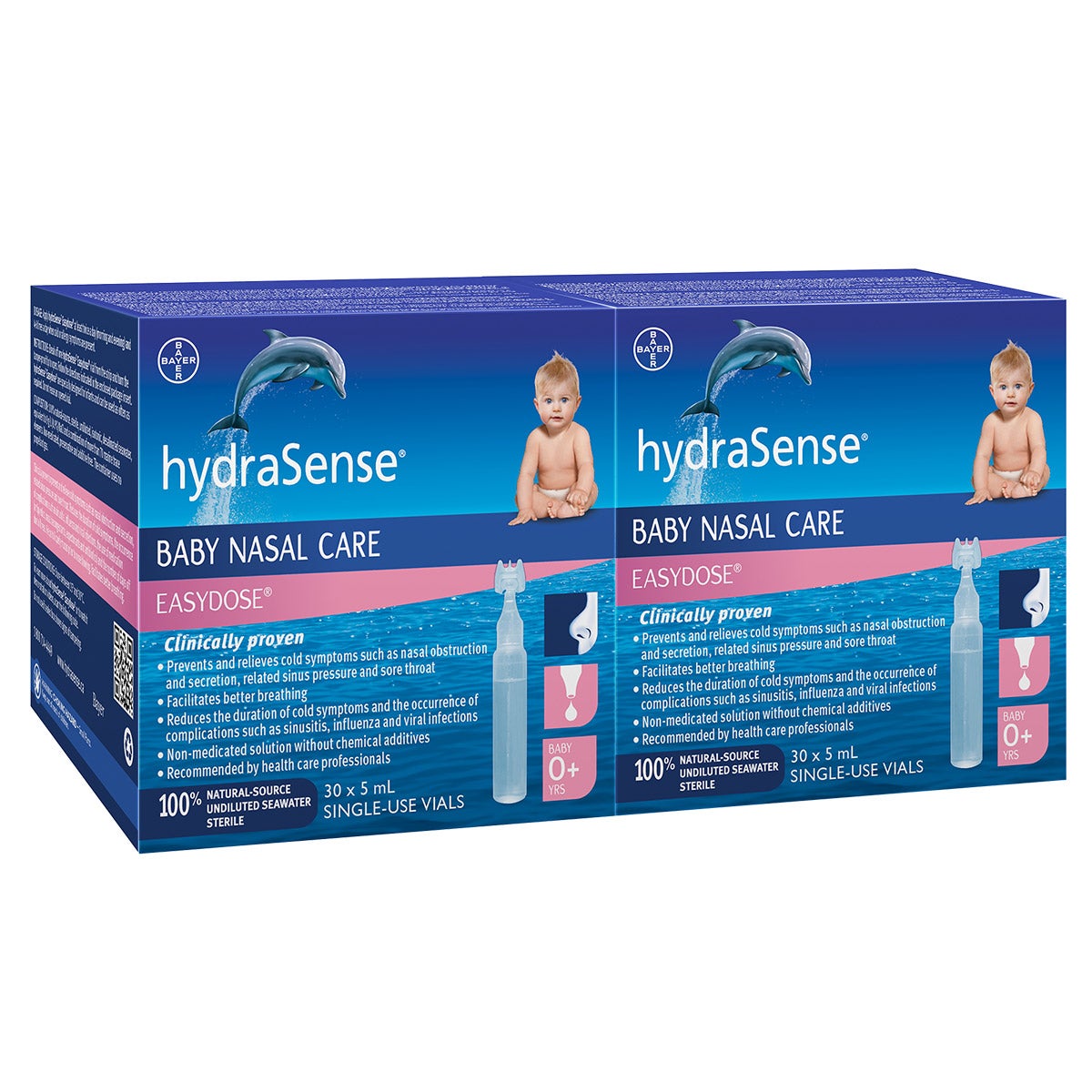 hydraSense EasyDose 天然海水單次裝洗鼻滴劑 (5mL x 60支) 產品圖片 1