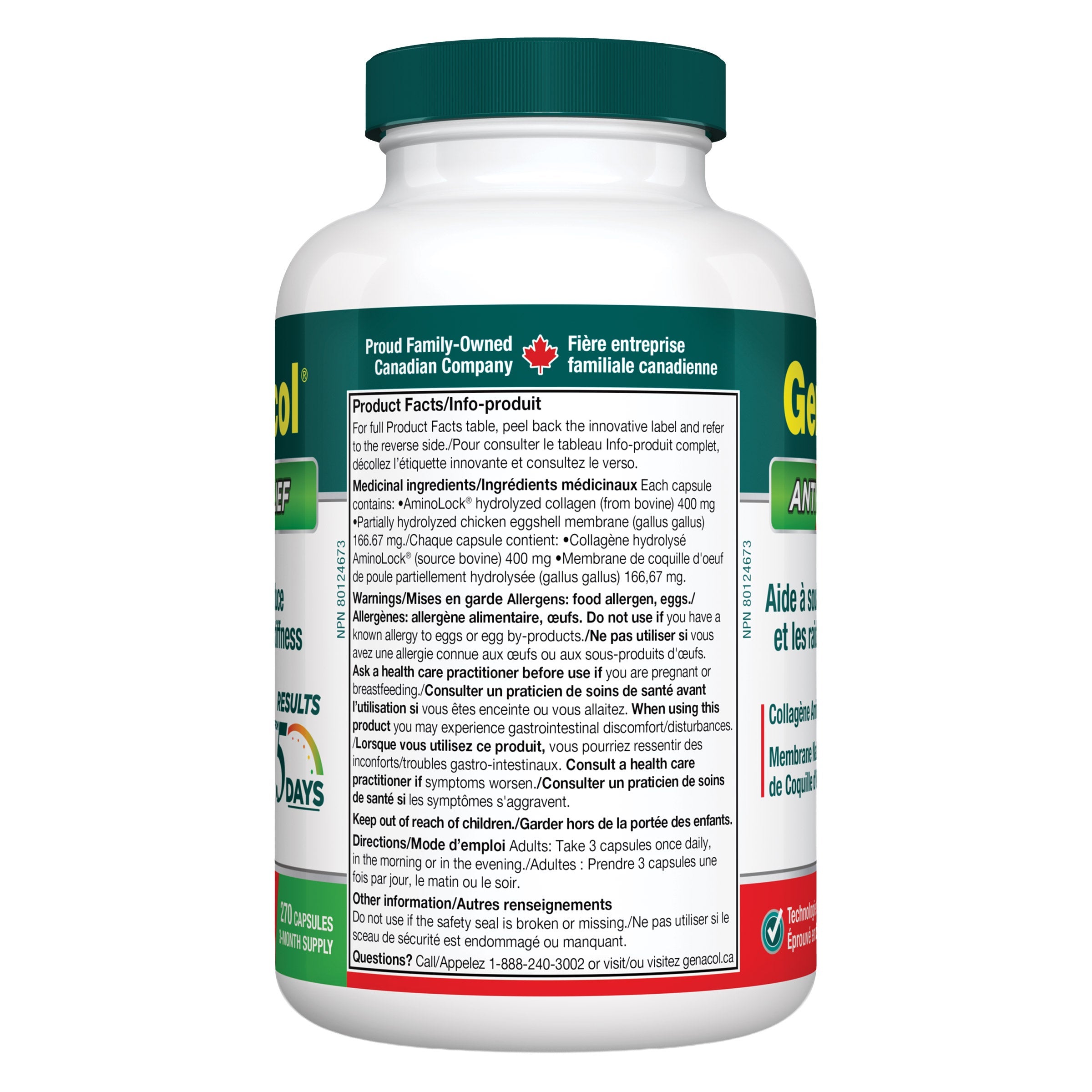 Genacol Pain Relief 專利膠原蛋白 + 蛋殼膜關節配方 (270粒／90日) 產品圖片 2