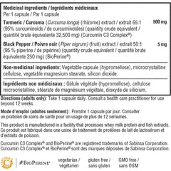 特強薑黃素 C3 Complex (含黑胡椒) 500mg (120粒) | 海外代購
