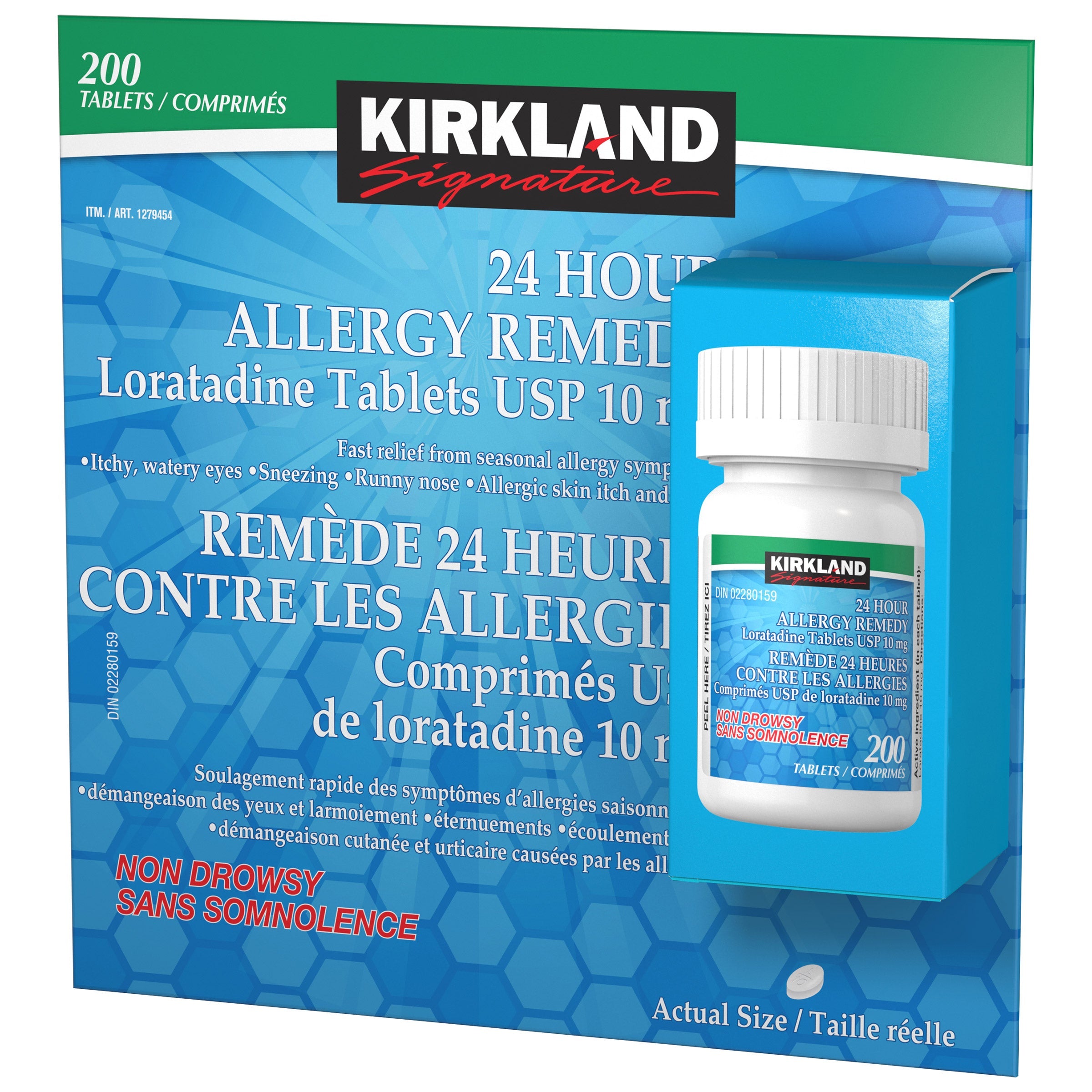 Kirkland Signature Kirkland Signature 24 Hour Allergy Remedy Loratadine 10 mg, 200 Tablets 產品圖片 1