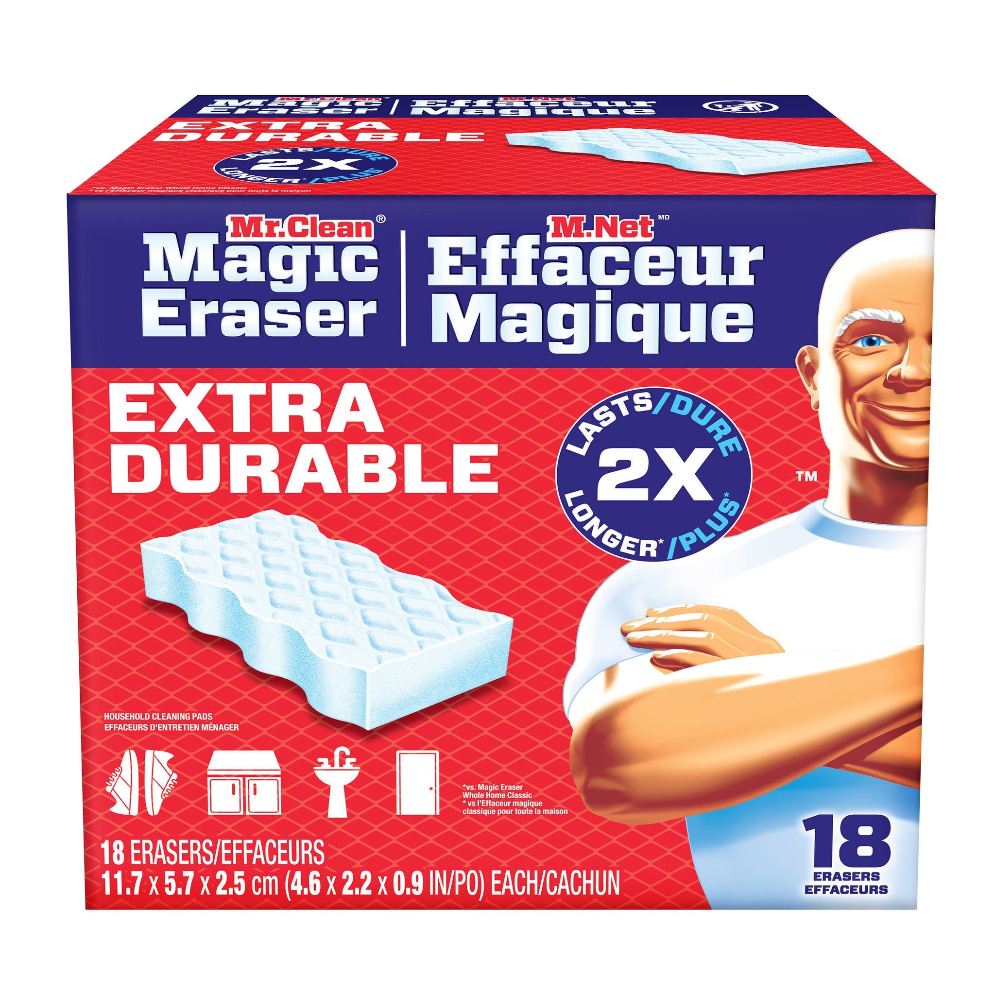 Mr. Clean Magic Eraser Extra Durable 加厚耐用神奇海綿 (18件裝) 產品圖片 1