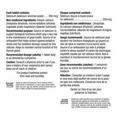 Webber Naturals 硒 Selenium 抗氧化片 (90片 x 2樽) 產品圖片 2