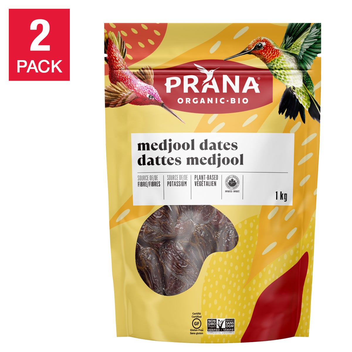 Prana 有機 Medjool 椰棗 大粒天然乾果 (1kg x 2包) 產品圖片 1