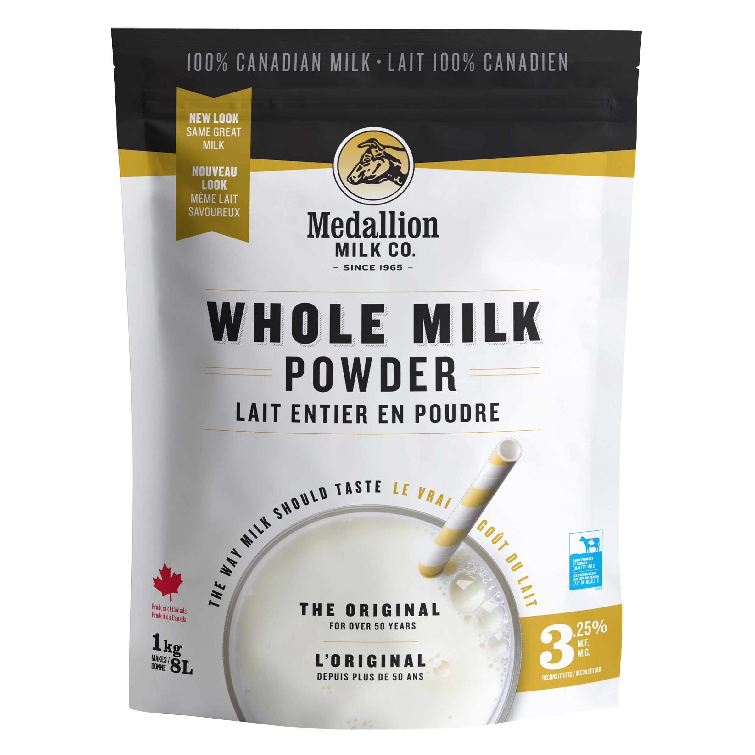 Medallion 加拿大全脂奶粉 3.25% 乳脂｜可沖調約8L牛奶 (1kg) 產品圖片 1