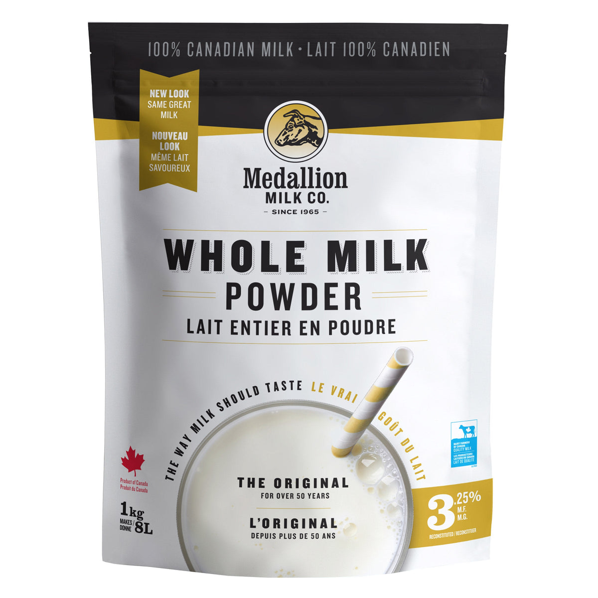 Medallion 加拿大全脂奶粉 3.25% 乳脂｜可沖調約8L牛奶 (1kg) 產品圖片 1