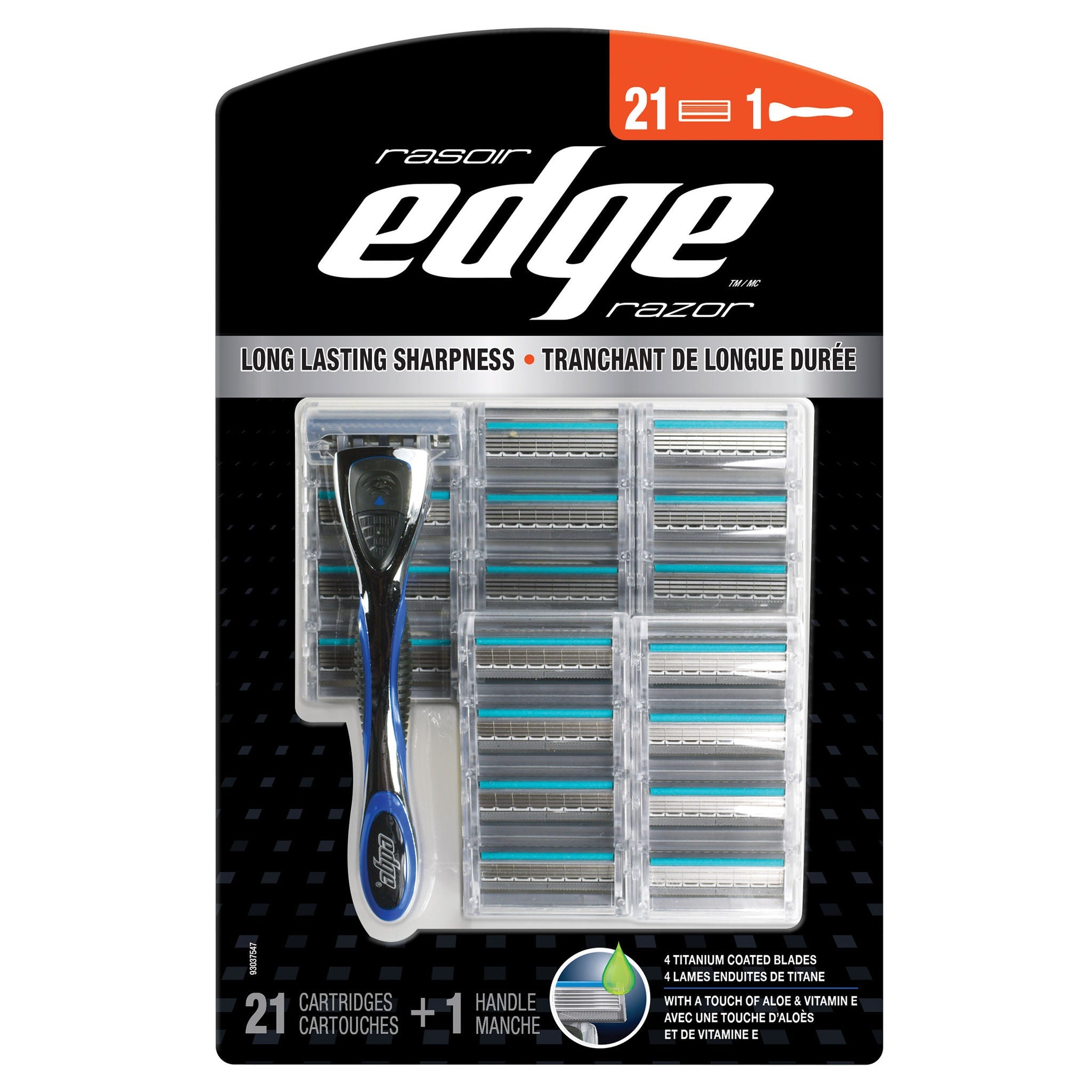 Edge 男士4刀片剃鬚刀套裝｜1手柄 + 21替換刀頭 產品圖片 1