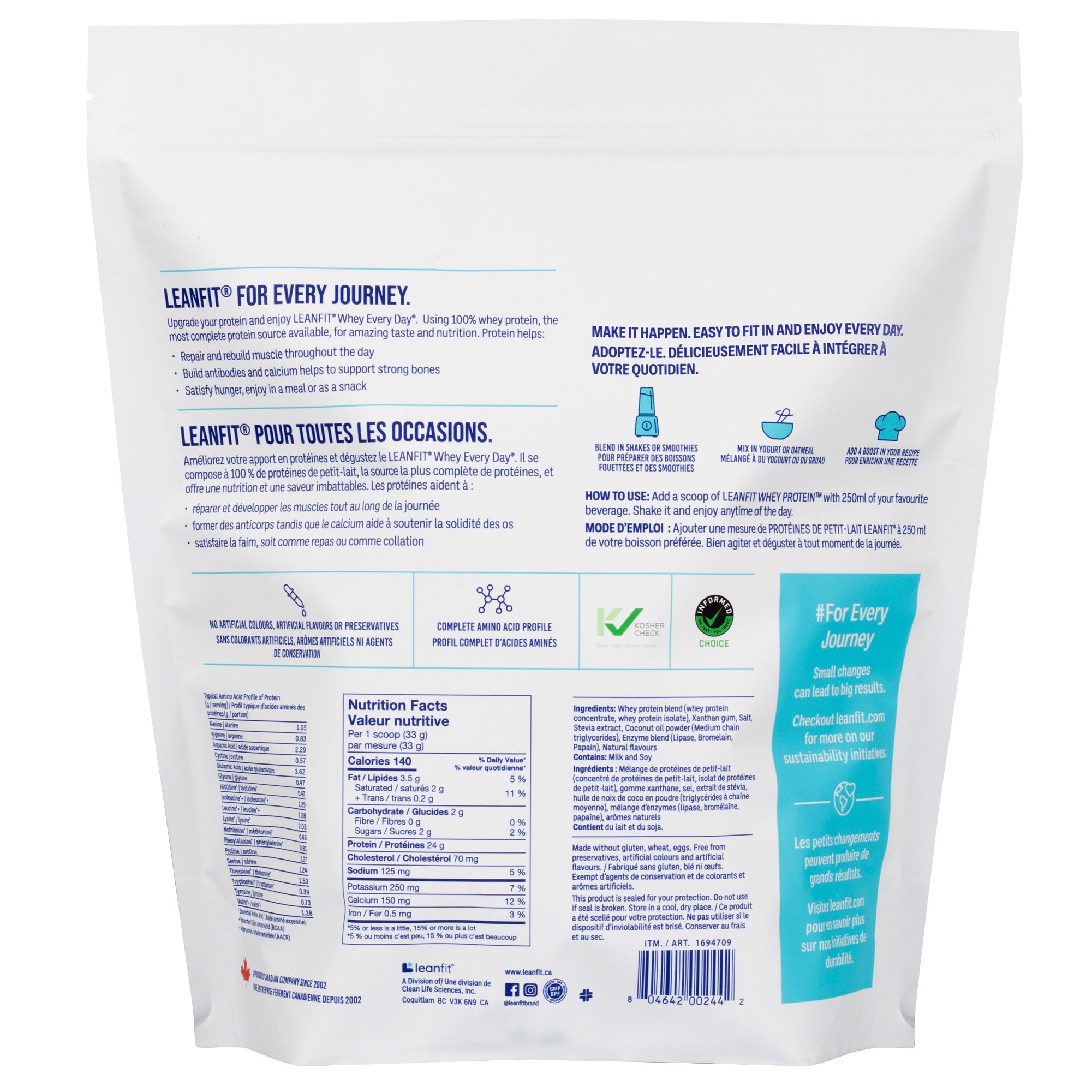 LeanFit 乳清蛋白粉 (2kg) 產品圖片2