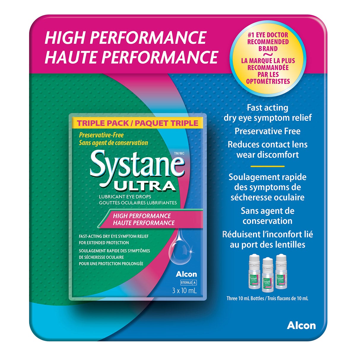 Systane Ultra 無防腐劑快速乾眼滴眼液 (10mL x 3樽) 產品圖片 1