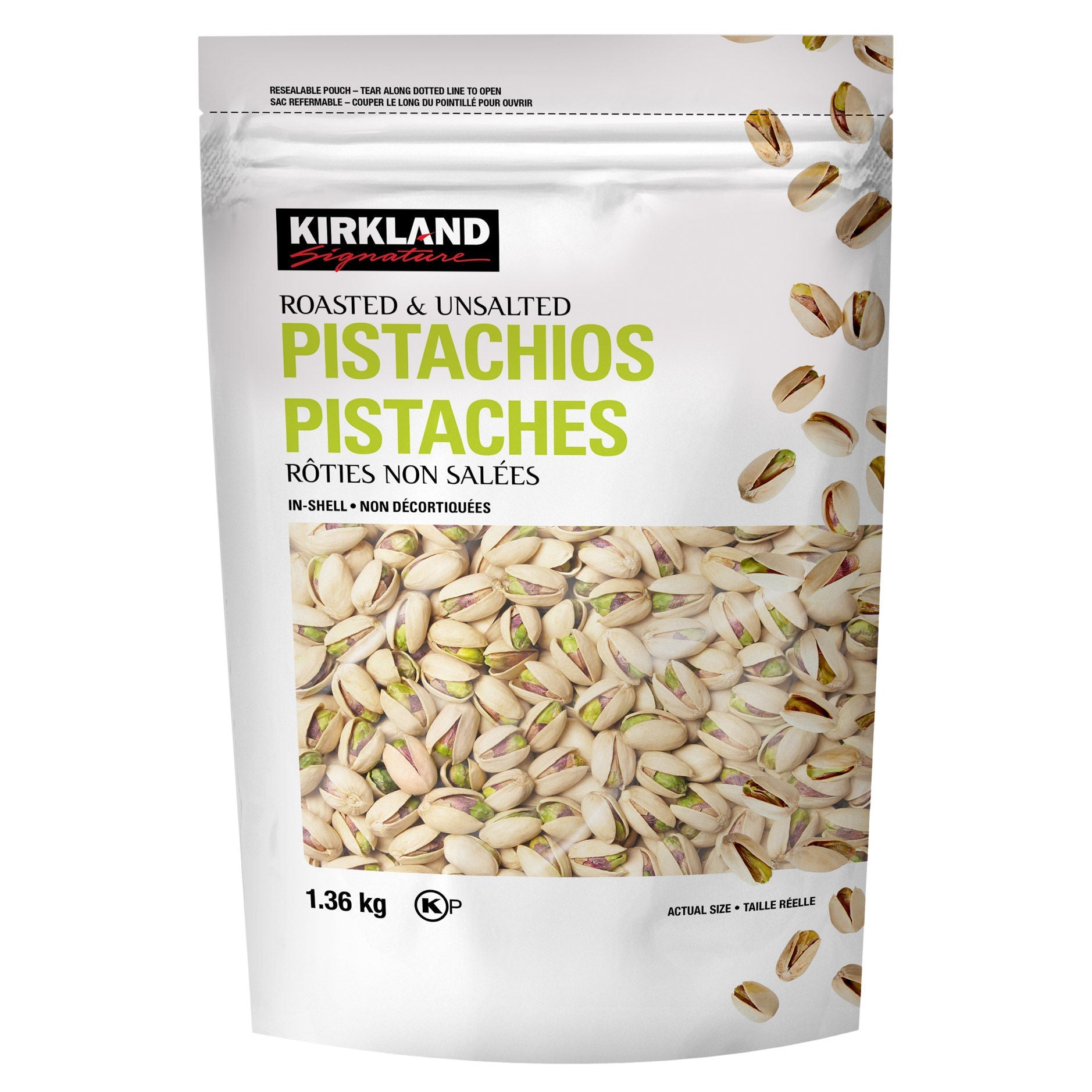 Kirkland Signature 烘焙無鹽原殼開心果 可重封袋 (1.36kg) 產品圖片 1