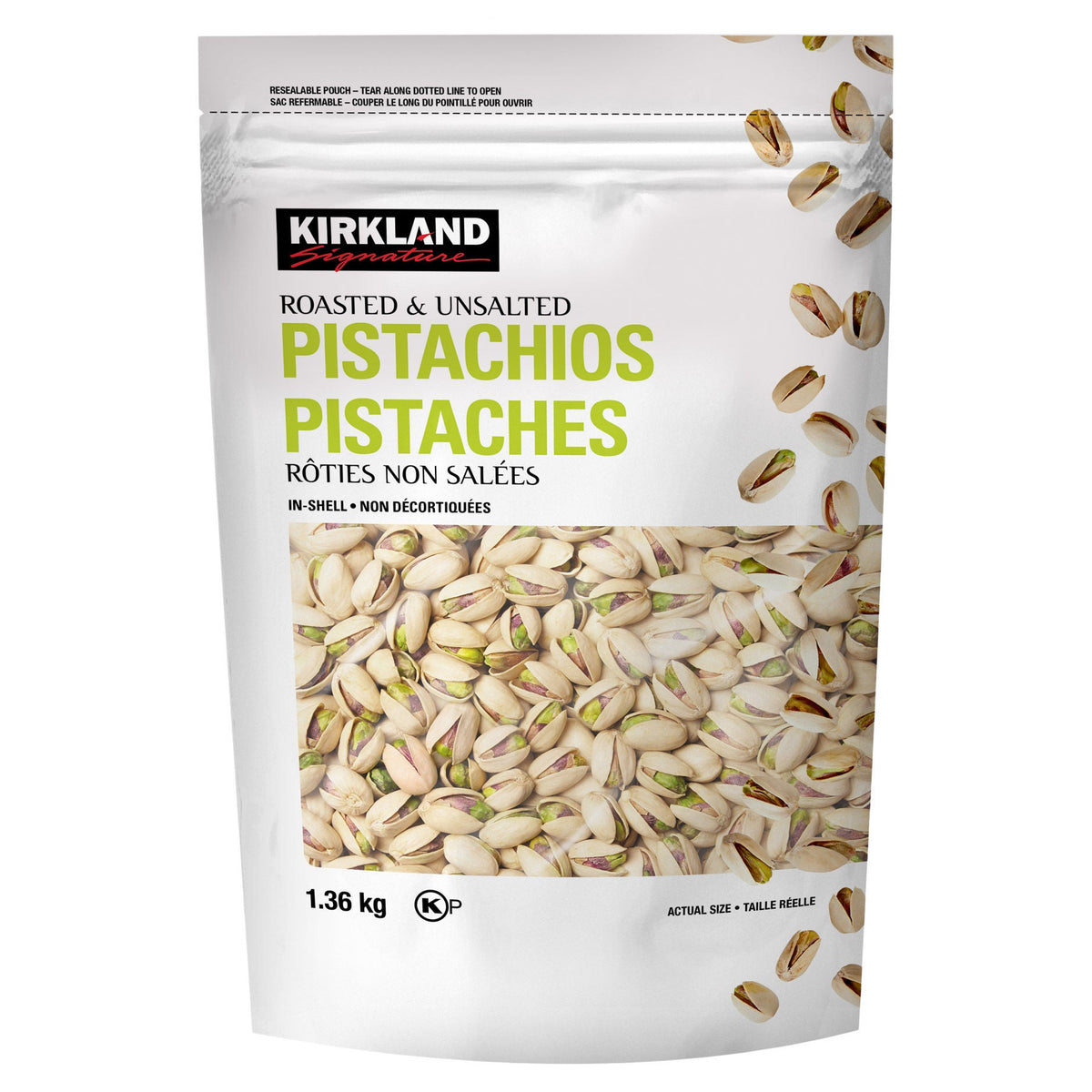 Kirkland Signature 烘焙無鹽原殼開心果 可重封袋 (1.36kg) 產品圖片 1