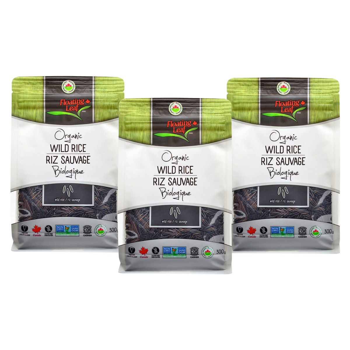 Floating Leaf 有機加拿大野米 無麩質 (300g x 3包) 產品圖片 1