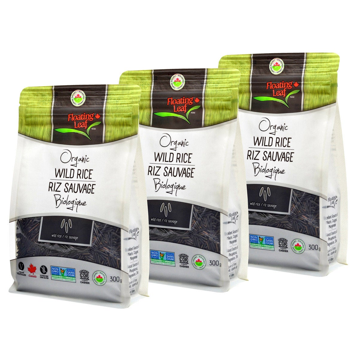 Floating Leaf 有機加拿大野米 無麩質 (300g x 3包) 產品圖片 2