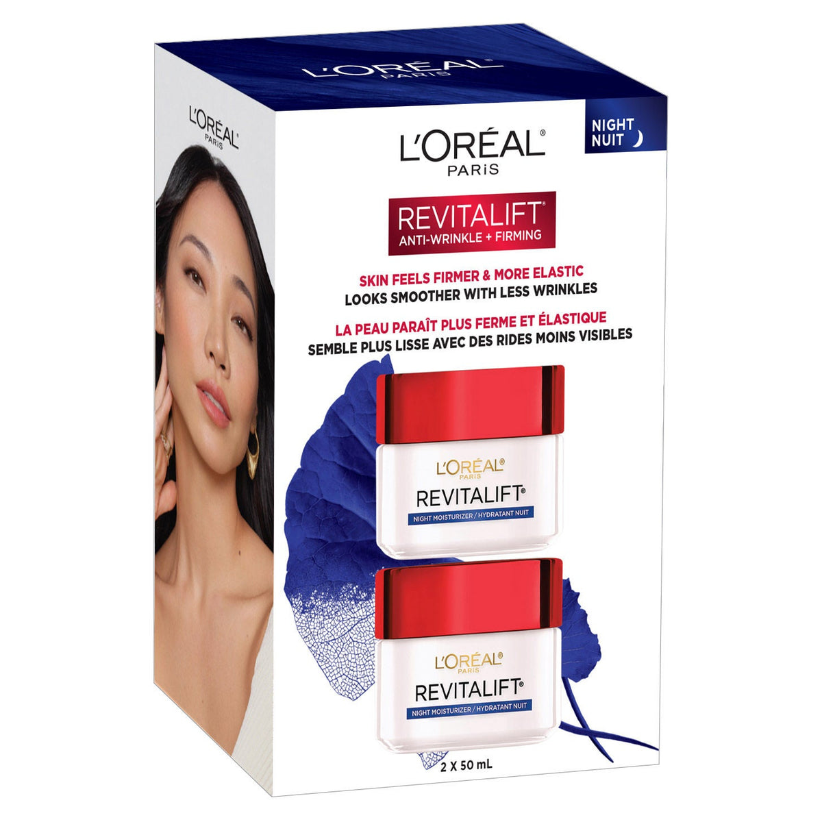 L'Oréal Paris Revitalift 抗皺緊緻晚霜 (50mL x 2罐) 產品圖片 1