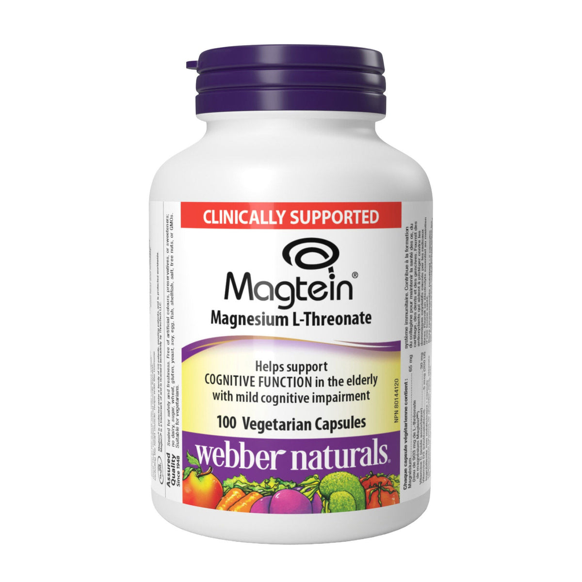 Webber Naturals Magtein® L-蘇糖酸鎂素食膠囊 (100粒) 產品圖片 1