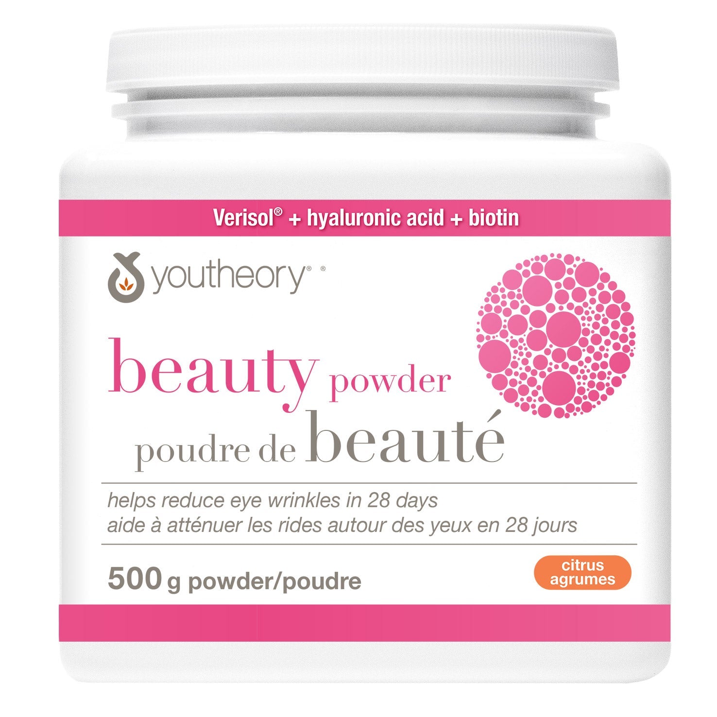 Youtheory Beauty Powder 美肌膠原蛋白粉 + 玻尿酸 + 生物素 柑橘味 500g 產品圖片 1