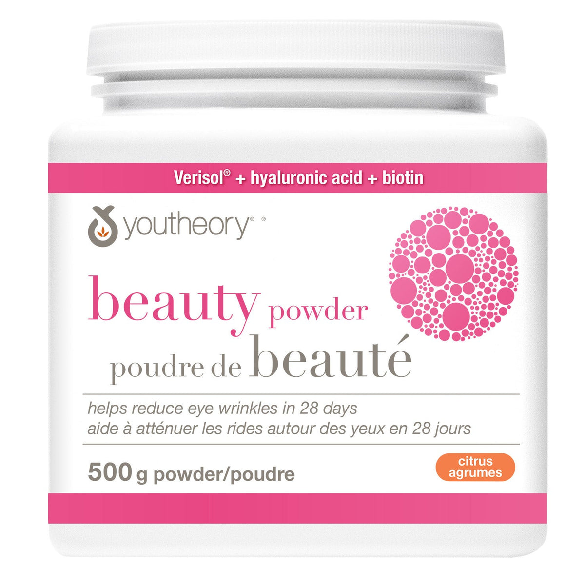 Youtheory Beauty Powder 美肌膠原蛋白粉 + 玻尿酸 + 生物素 柑橘味 500g 產品圖片 1