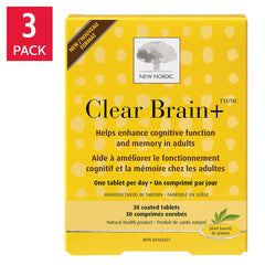 New Nordic Clear Brain+ 銀杏茶氨酸專注記憶配方 (30片 x 3盒) 產品圖片 1