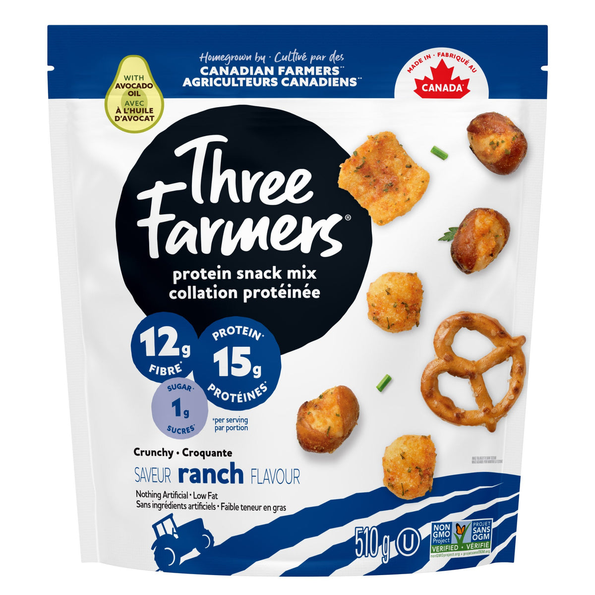 Three Farmers 牧場風味高蛋白脆脆零食混合物 (510g) 產品圖片 1