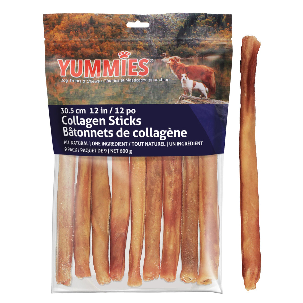 Yummies 12吋膠原蛋白狗狗咀嚼棒 (9支) 產品圖片 1